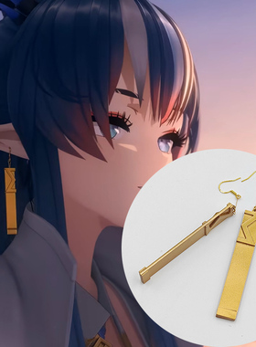 明日方舟令cos耳夹耳饰中国风亚克力将进酒耳环配饰干员精灵耳