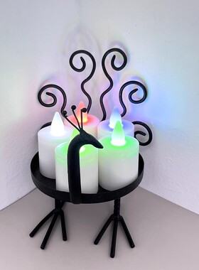 复古怀旧烛台金属动物造型装饰