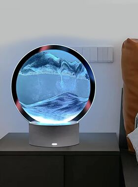 创意沙漏发光流沙画摆件