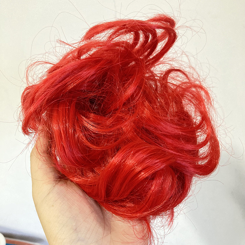 假发卷发圈真发盘发仿真丸子头女