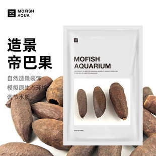 鱼缸造景素材热基蒂巴果南美原生溪流乌龟缸树叶果壳底床躲避装饰