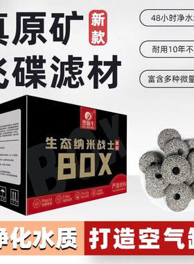 黑蜗牛原矿球滤材鱼缸培菌净水