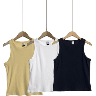 螺纹款 女士纯棉工字背心打底衫 有弹力 瑕疵款 外贸单尾货