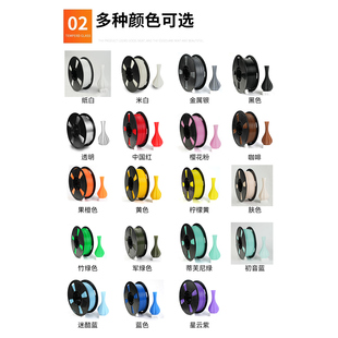 1KG瓦力耗材PETG3D打印机FDM适配拓竹创想高韧高速不翘边不堵头