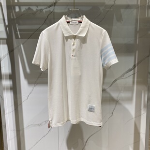 特惠DOSERMO 春夏款袖臂横杠条纹贴布logo字母印花男士短袖POLO衫