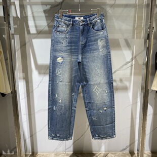 Lagerfeld 宽松直筒牛仔裤 26春夏新款 饰男士 老佛爷铆钉装 Karl