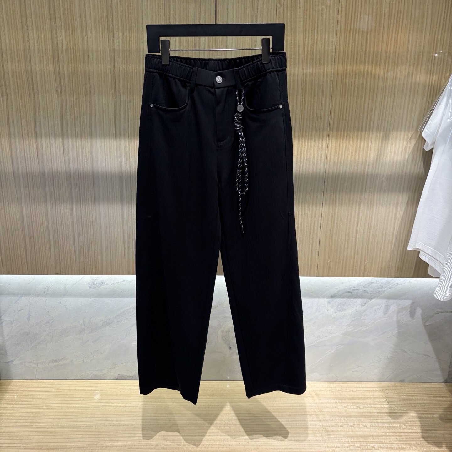 Cavalli Class男装 26春夏新款绳带装饰男士直筒休闲裤 2F1730