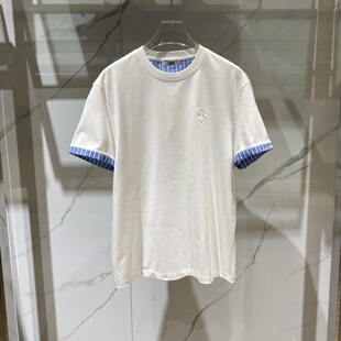 短袖 Karl 口男士 26春夏老佛爷logo字母刺绣卷边袖 T恤 Lagerfeld