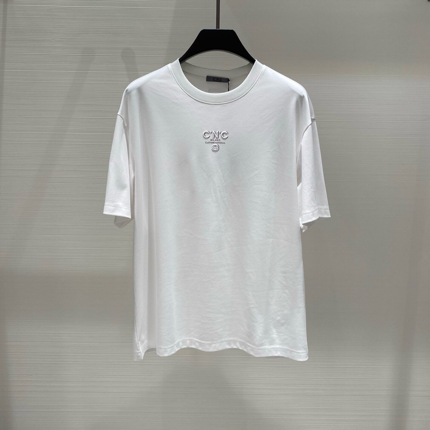 CNC 26春夏新款胸前小logo字母立体印花男士短袖T恤 262031