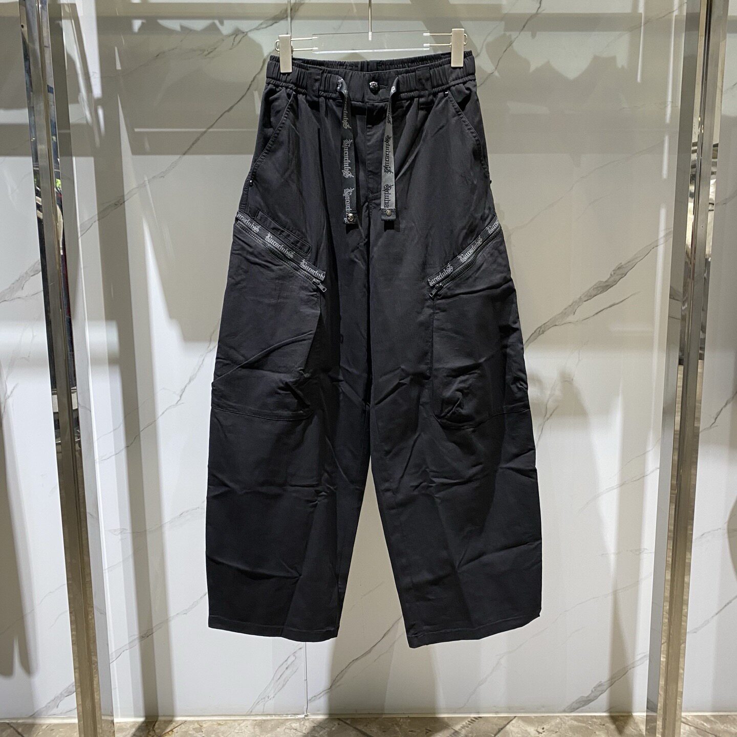 Dartin Bonaparto 26春夏logo字母腰带装饰男士宽松直筒休闲裤