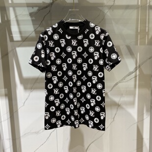 短袖 26春夏老佛爷logo字母满身印花男士 T恤 Lagerfeld Karl