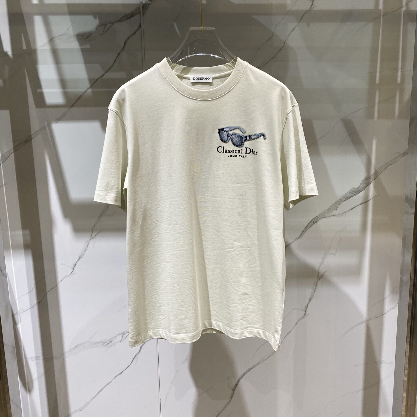 DOSERMO 26春夏新款logo字母老花墨镜印花时尚男士圆领短袖T恤