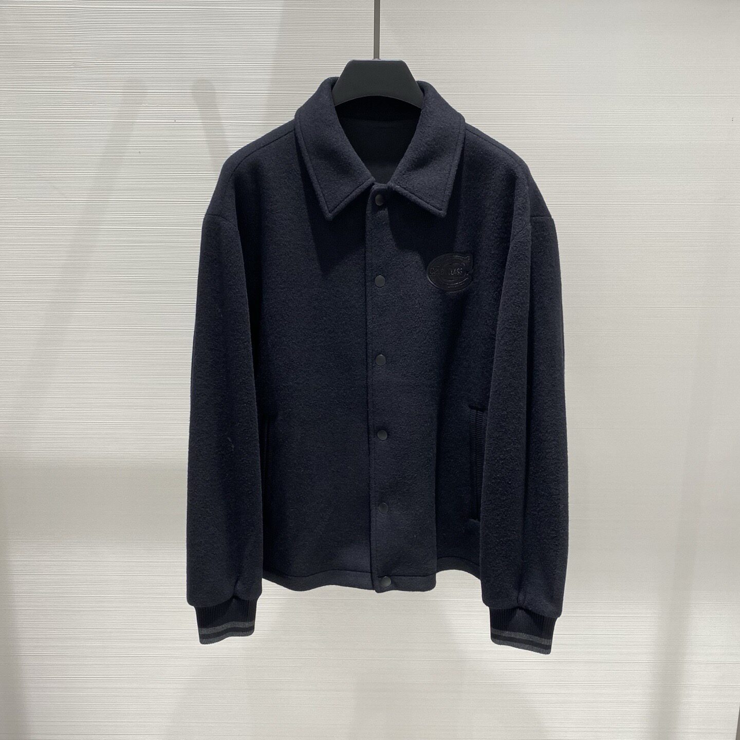 Cavalli Class卡沃利 26秋冬logo字母刺绣男士羊毛夹克外套2E4573