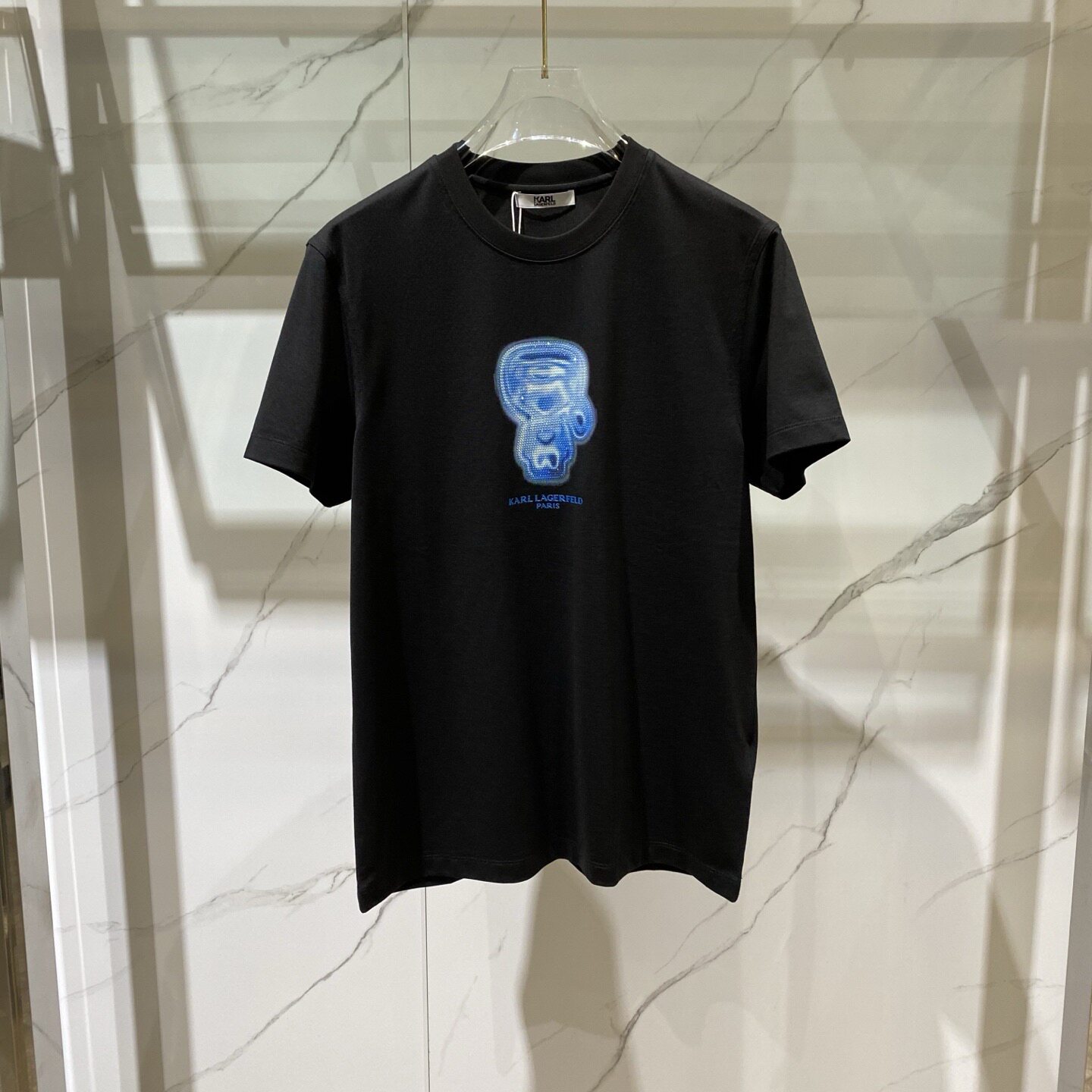 Karl Lagerfeld 26春夏卡通老佛爷logo字母烫钻印花男士短袖T恤