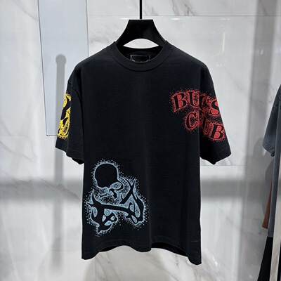 Dartin Bonaparto 26春夏彩色logo字母印花男士短袖T恤 515328