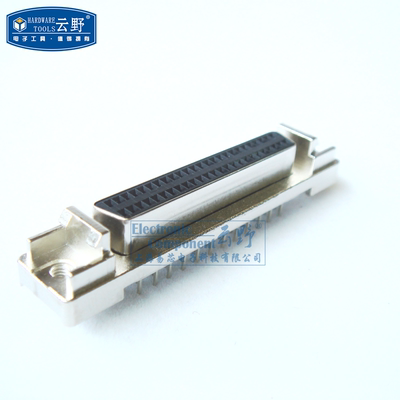 【高科美芯】SCSI插座50芯 母头 直针焊板 连接器DB形
