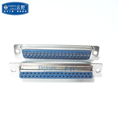 【高科美芯】 串口座DB37孔 2排 母头蓝胶焊线 D型连接器 37路串