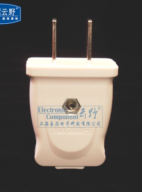 【高科美芯】白色阻燃转动电源二插CDC-01 二脚插头 接线插头 10A