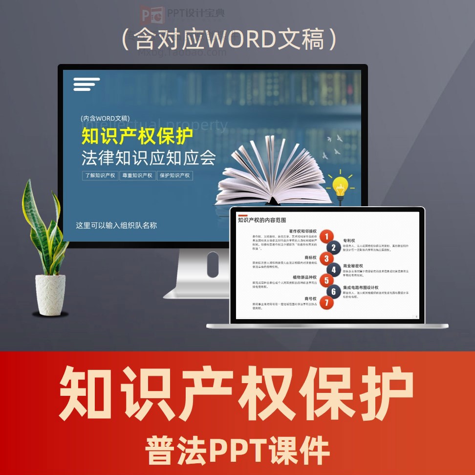 知识产权保护普法PPT课件 著作权版权法律知识专利侵权宣讲PPT