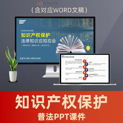 知识产权保护普法PPT课件 著作权版权法律知识专利侵权宣讲PPT