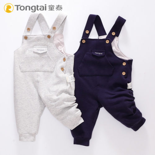 童泰秋冬婴幼儿夹棉背带裤