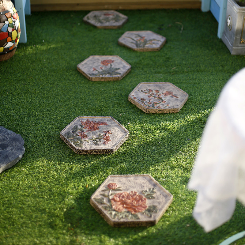 花园庭院汀步石中式脚踏板装饰摆件创意户外防滑地砖园林草坪布置,家装主材,仿古砖（包括文化石）,淘宝优惠券,粉丝福利购,淘宝优惠卷