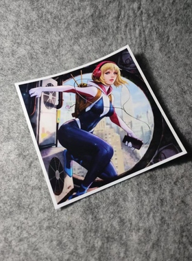 日漫烫画划纹贴卡通美女动漫二次元超级车贴画摩托贴D2913