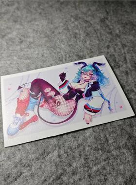 日漫潮流少女搞怪搞笑贴画摩托汽车电动车滑雪板贴纸车窗贴D3160