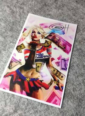小丑女汽车摩托装饰贴改装车贴后窗划纹油箱贴漫威漫画英雄D1809