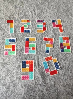 个性数字编号码汽车摩托电动自行车贴纸赛道头盔反光门车友D2889