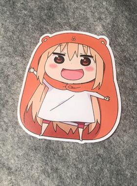 日系DM汽车摩托改装车贴窗干物妹小埋二次元卡通Q版HF机车D658