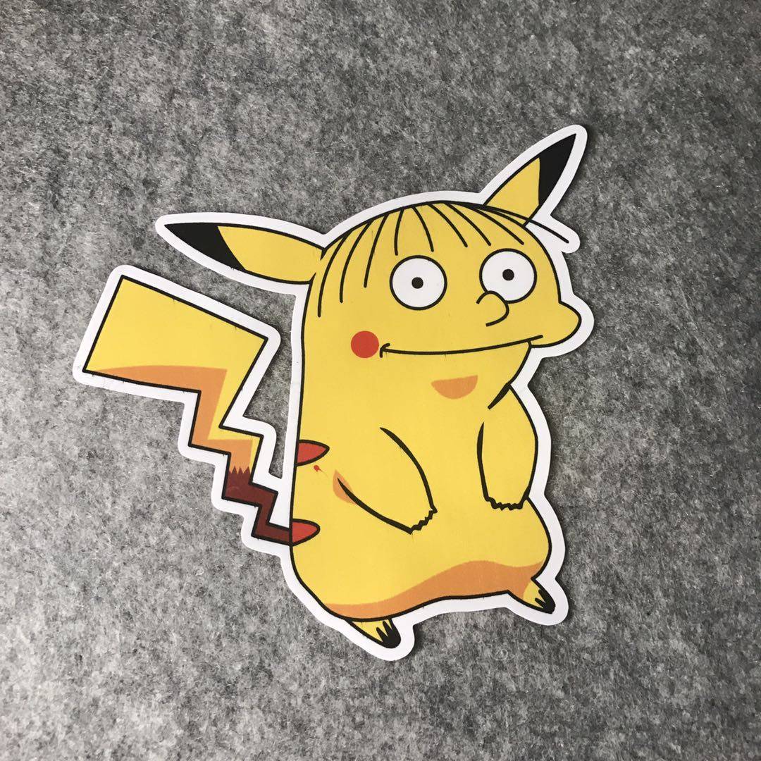 改装车贴汽车摩托车贴皮卡丘恶搞辛普森划痕车贴漂移贴d404