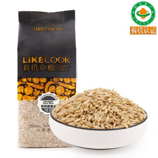 艾谷有机燕麦米全胚芽生燕麦仁360g 五谷煲粥 有机食品