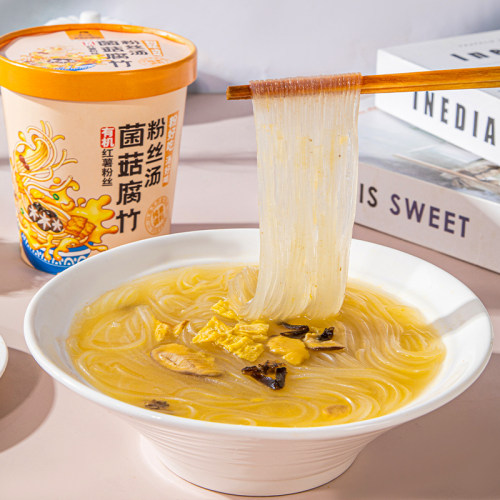 有机纯素红薯粉丝汤非油炸方便面