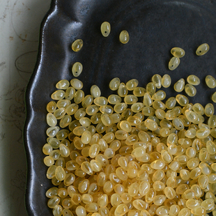 diy手作黄色系迷你水滴柚子色捷克珠4x6mm