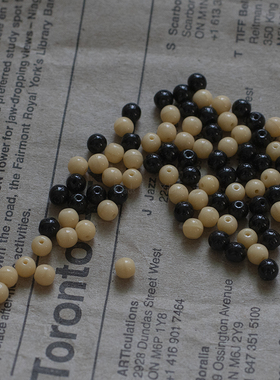 DIY手工手作橙色黑米迷你基础夏日饱和度小圆珠散珠捷克珠 4mm