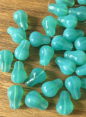 手作串珠材料夏日水果梨子珠 17x12mm