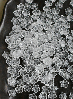 基础透明色百搭捷克珠小花手作串珠材料 7mm