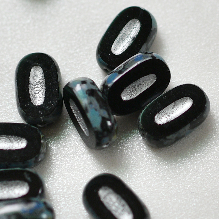 玻璃椭圆捷克珠玻璃散珠DIY