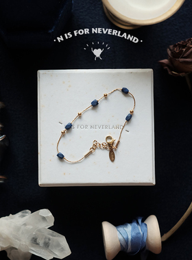 天然青金石可洗澡纤细高级手链