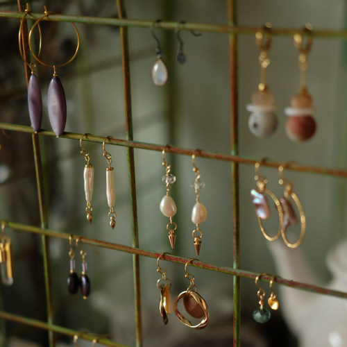 孤品捡漏水晶纯银项链包金戒指