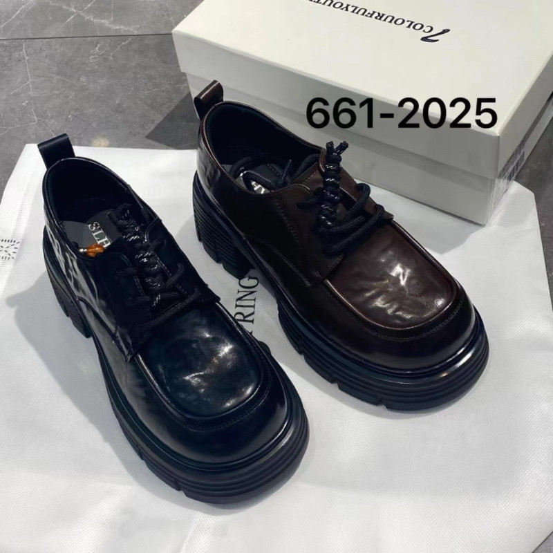 诗路花语春天2025秋款真皮厚底增高乐福鞋系带小皮鞋女鞋661-2025,女鞋,深口单鞋,淘宝优惠券,粉丝福利购,淘宝优惠卷