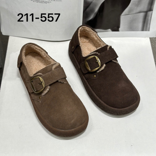 211 诗路花语春天2025冬款 女棉鞋 勃肯鞋 557 加绒百搭舒适休闲女鞋