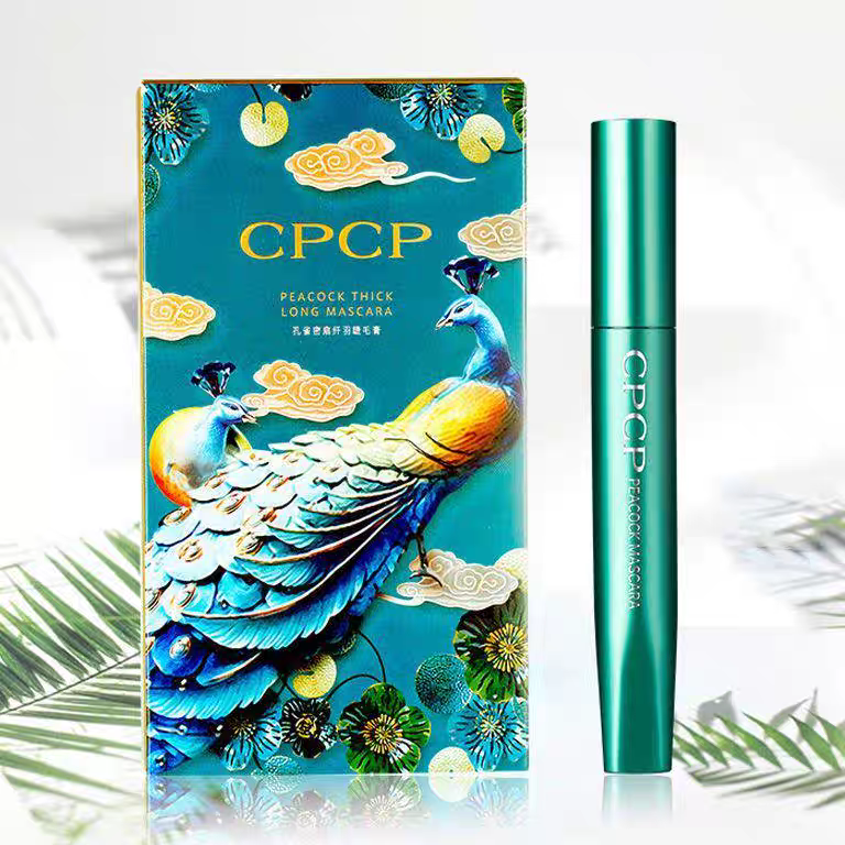 正品CPCP网红ins爆款孔雀羽扇睫毛膏防水防汗不晕染纤长卷翘浓密