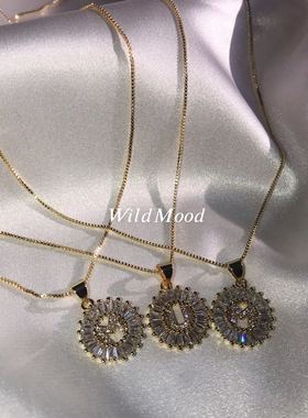 wildmood野生士多原创女字母水钻