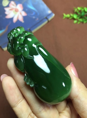 老坑貔貅猫眼把件俄罗斯碧玉