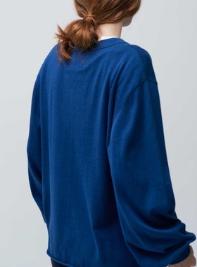 外贸原单  荷兰单北欧女士松弛感灯笼袖半开衫宽松棉羊绒上衣