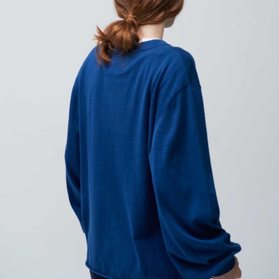 外贸原单  荷兰单北欧女士松弛感灯笼袖半开衫宽松棉羊绒上衣