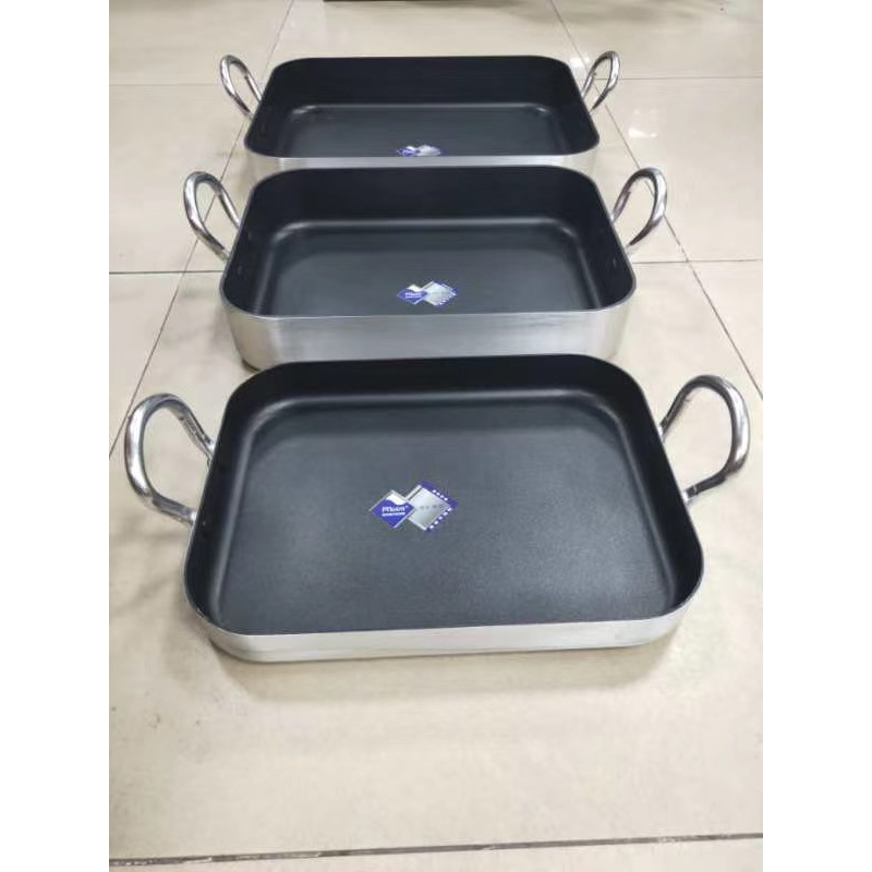 易厨乐40*30cm长方形不粘锅双耳