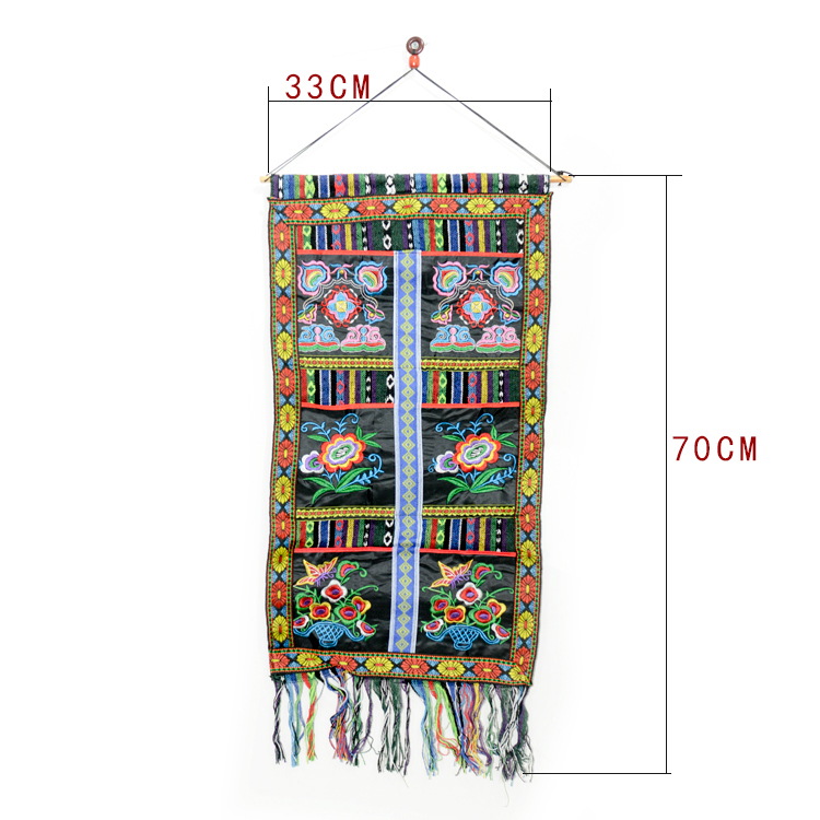 广西壮族壮锦壮绣刺绣壁挂 6位手信袋创意家饰酒吧装饰收纳挂件